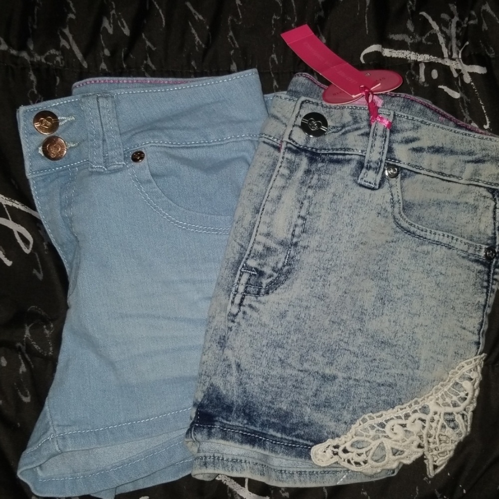 2 pairs of girls Jean shorts